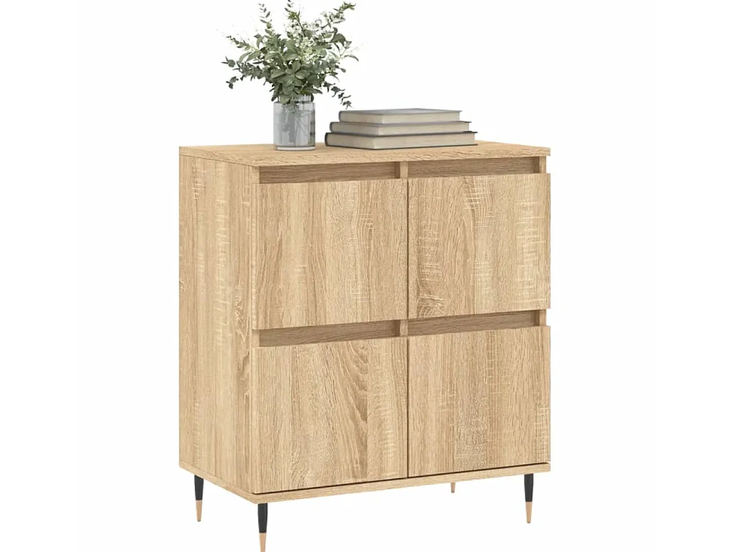 Aparador de madera contrachapada roble Sonoma 60x35x70 cm ES47847