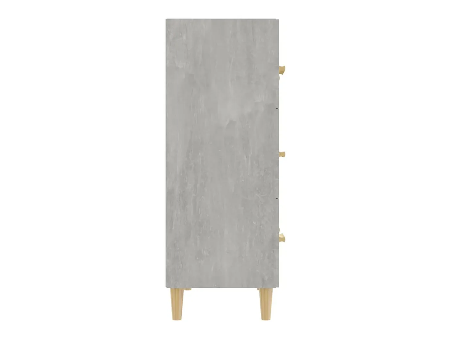 Aparador de madera contrachapada gris hormigón 70x34x90 cm