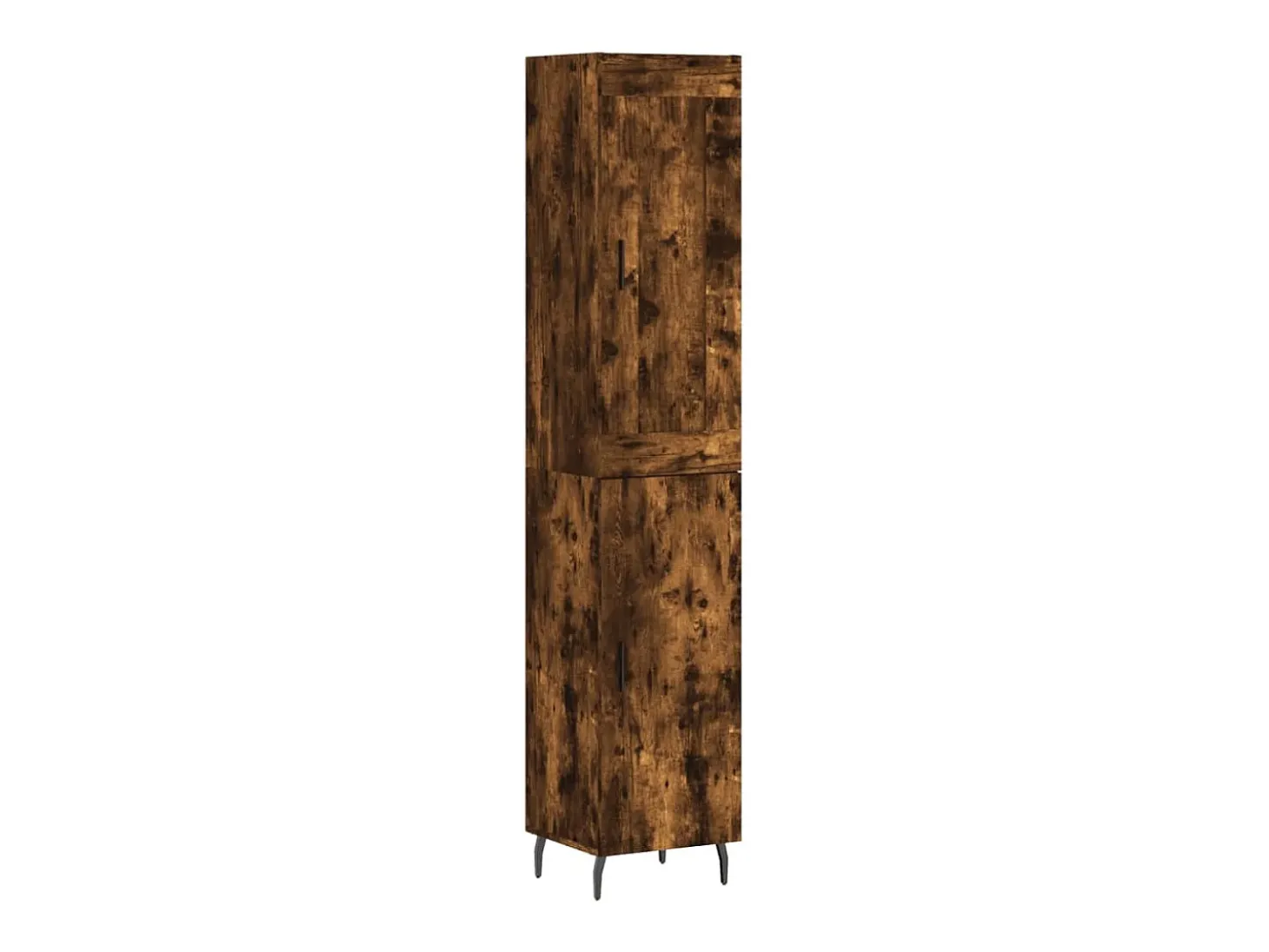 Aparador de madera contrachapada roble ahumado 34,5x34x180 cm ES71945