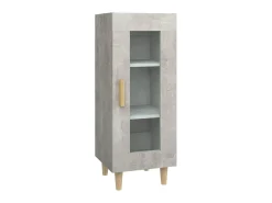 Aparador de madera contrachapada gris hormigón 34,5x34x90 cm ES30913
