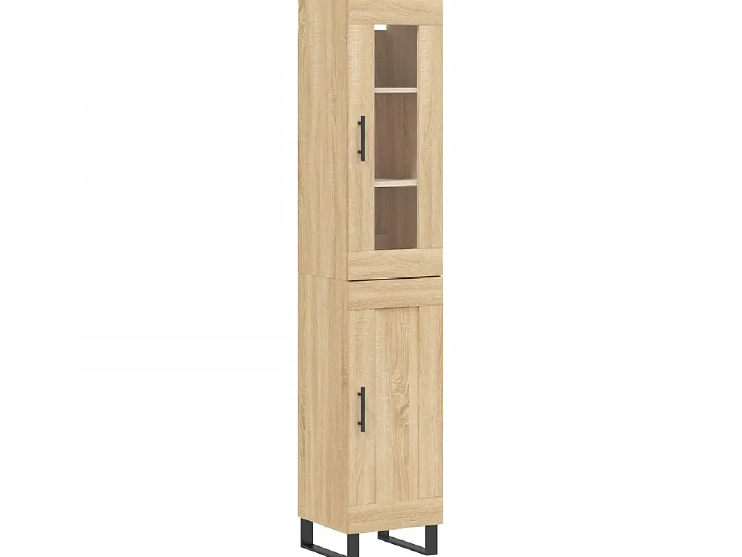 Aparador de madera contrachapada roble Sonoma 34,5x34x180 cm ES11267