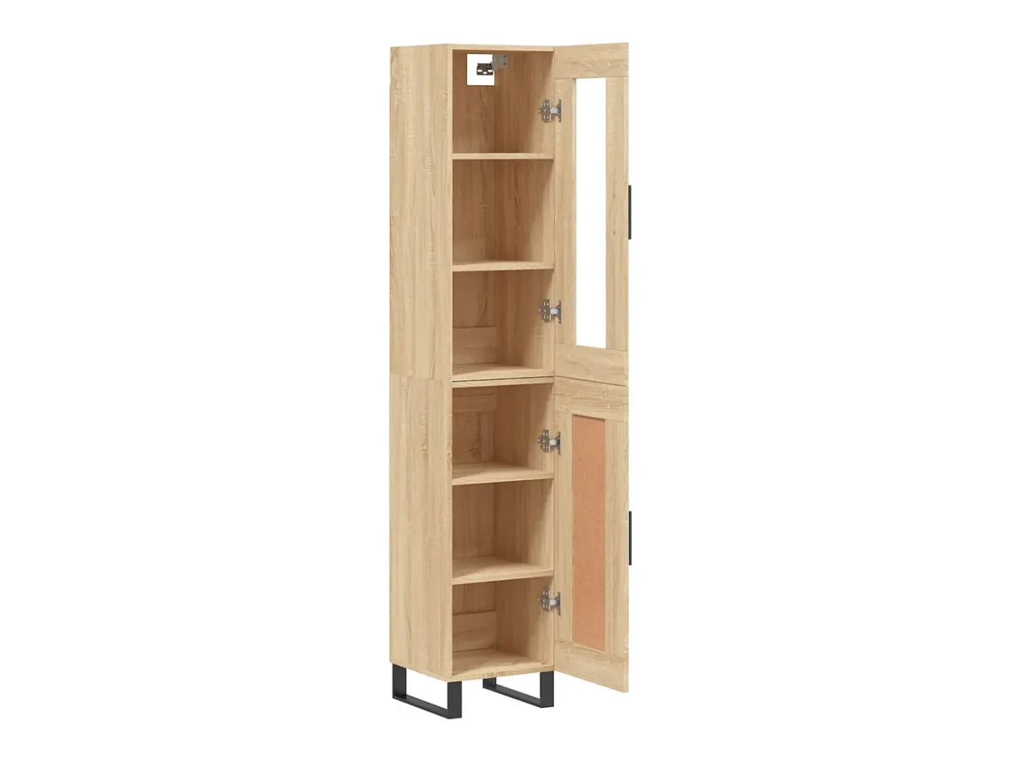 Aparador de madera contrachapada roble Sonoma 34,5x34x180 cm ES11267