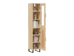 Aparador de madera contrachapada roble Sonoma 34,5x34x180 cm ES11267