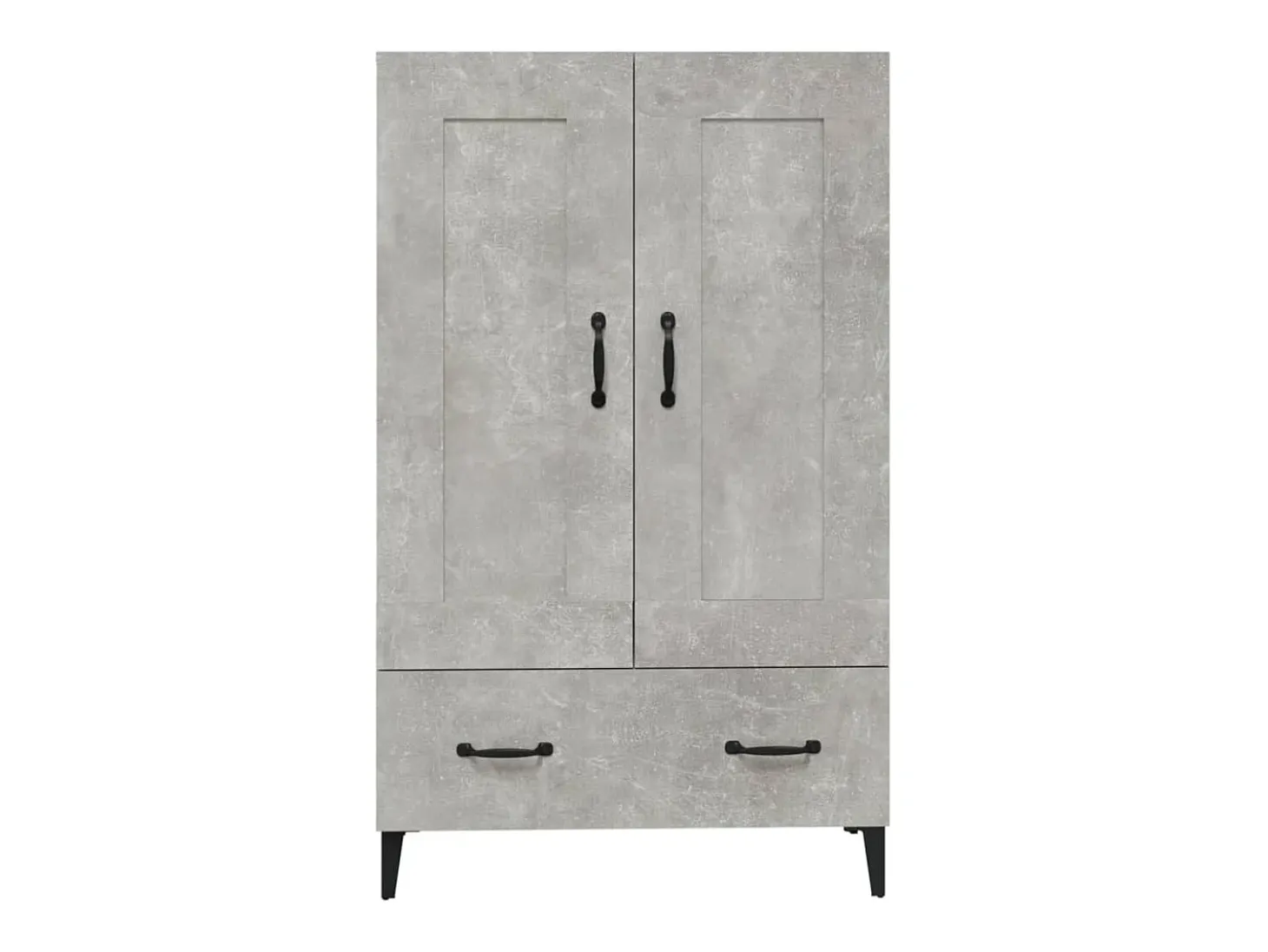 Aparador de madera contrachapada gris hormigón 70x31x115 cm