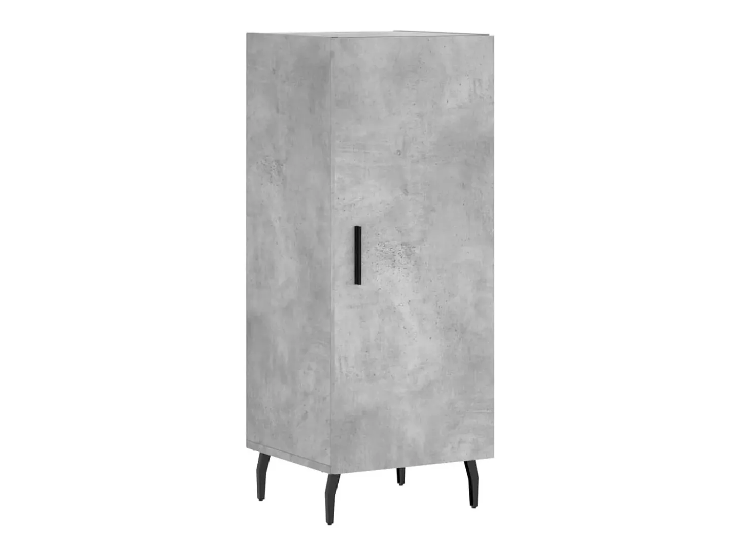 Aparador de madera contrachapada gris hormigón 34,5x34x90 cm