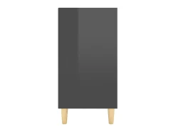 Aparador de madera contrachapada gris brillante 103,5x35x70 cm ES94880