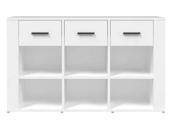 Aparador de madera contrachapada blanco 100x30x59,5 cm