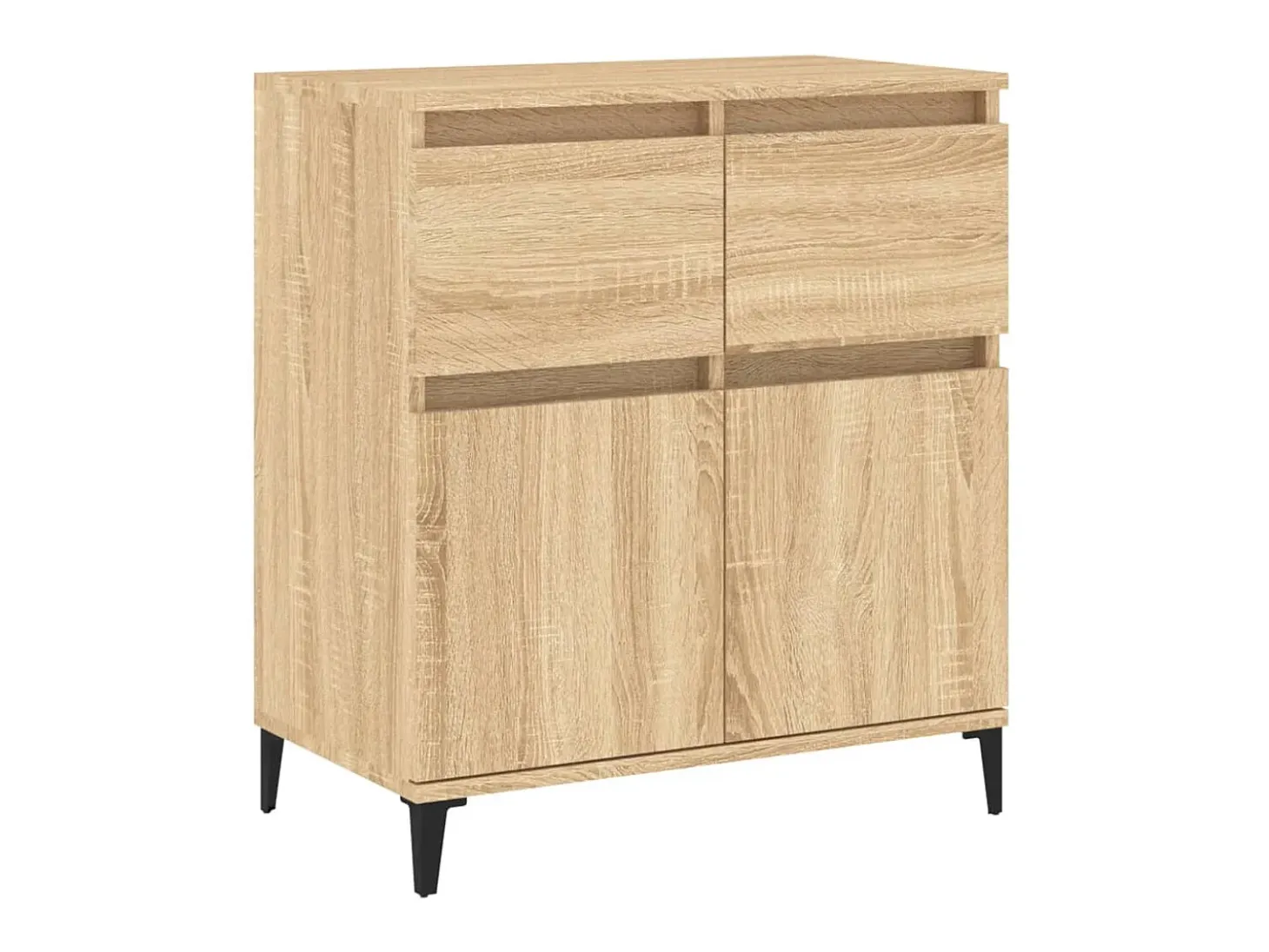Aparador de madera contrachapada roble Sonoma 60x35x70 cm ES94625