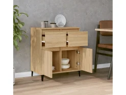 Aparador de madera contrachapada roble Sonoma 60x35x70 cm ES94625