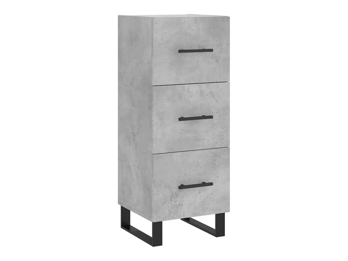 Aparador de madera contrachapada gris hormigón 34,5x34x180 cm
