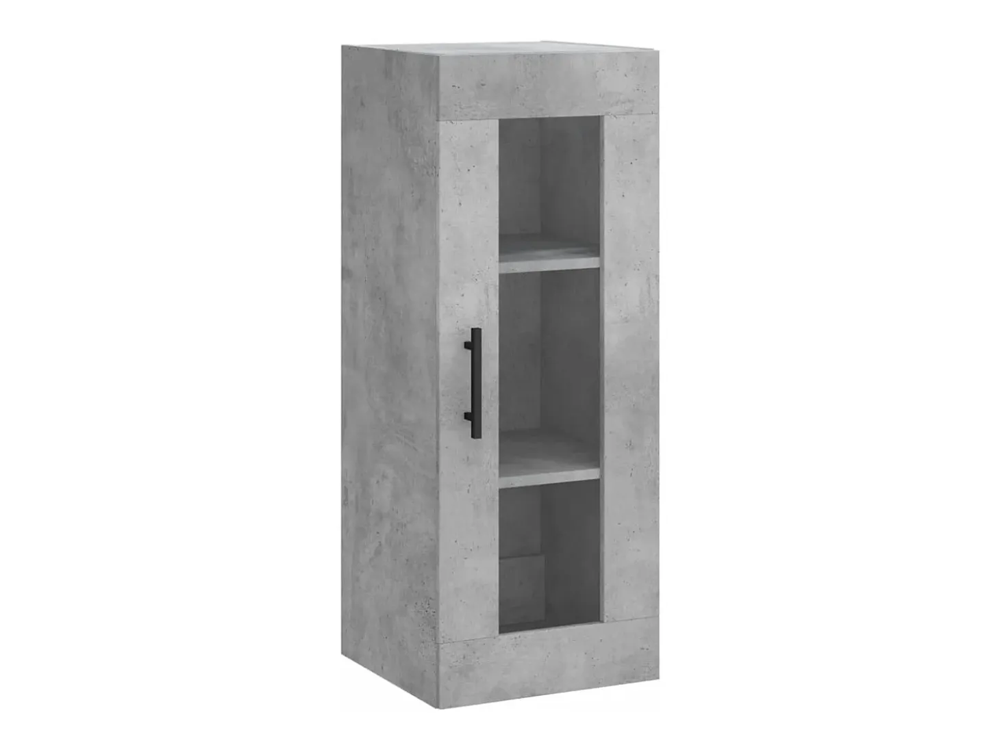Aparador de madera contrachapada gris hormigón 34,5x34x180 cm