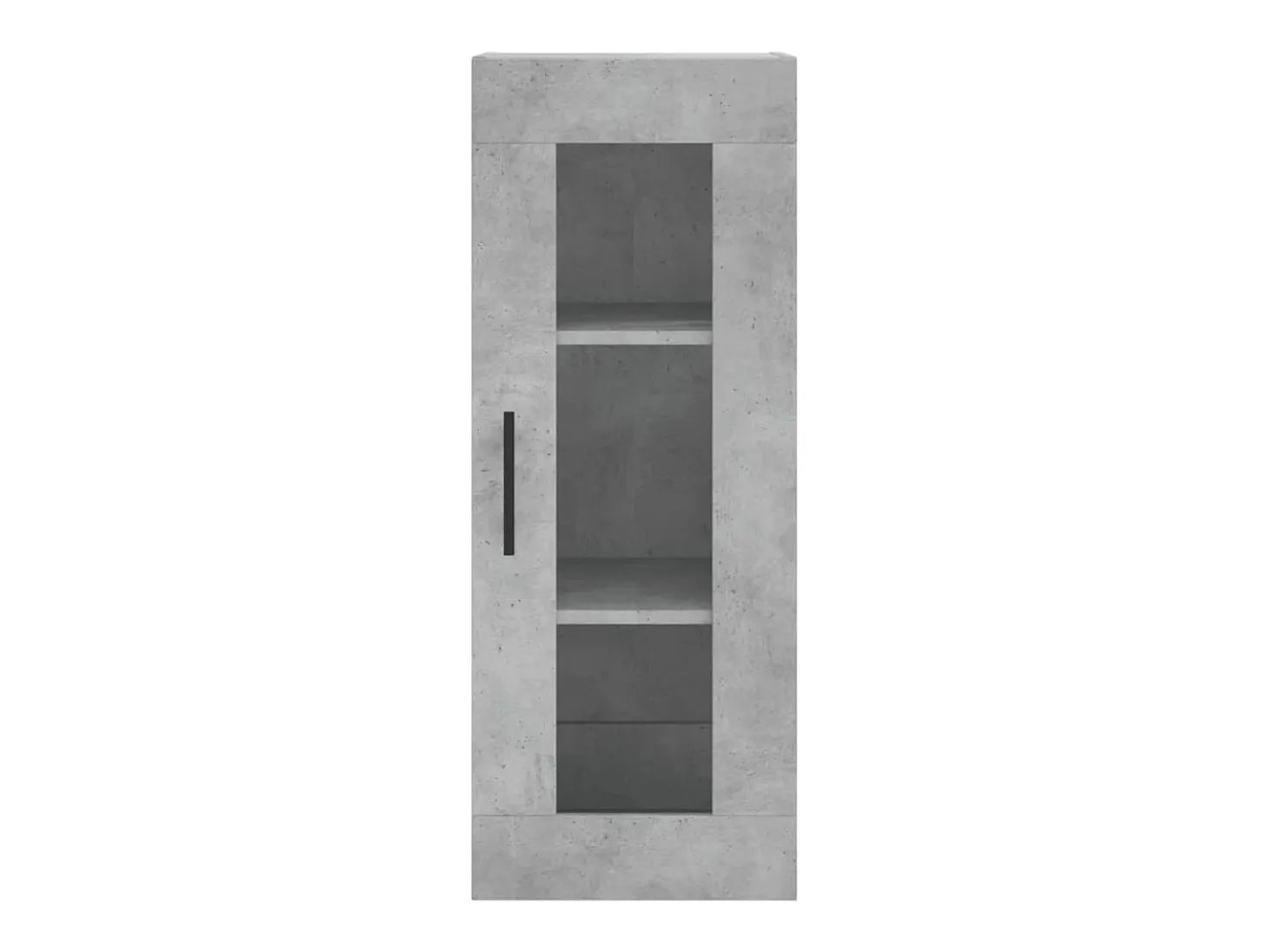 Aparador de madera contrachapada gris hormigón 34,5x34x180 cm