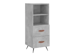 Aparador de madera contrachapada gris hormigón 34,5x34x180 cm ES81537