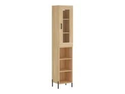 Aparador de madera contrachapada roble Sonoma 34,5x34x180 cm ES69404