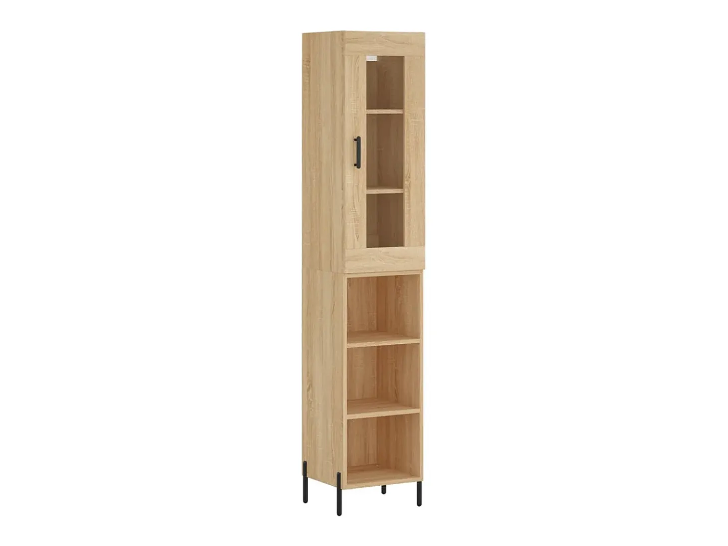 Aparador de madera contrachapada roble Sonoma 34,5x34x180 cm ES69404