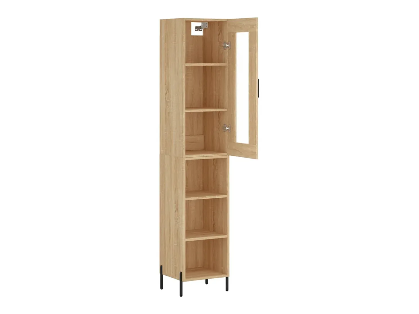 Aparador de madera contrachapada roble Sonoma 34,5x34x180 cm ES69404