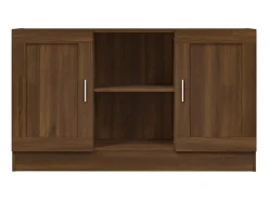 Aparador de madera contrachapada roble marrón 120x30,5x70 cm ES93569