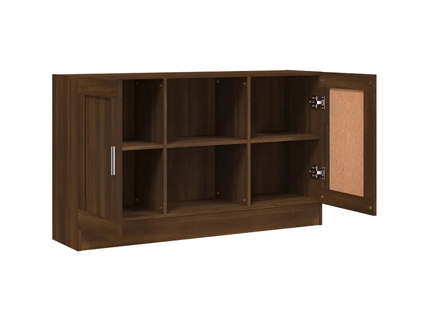 Aparador de madera contrachapada roble marrón 120x30,5x70 cm ES93569
