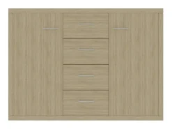 Aparador de madera contrachapada color roble Sonoma 60x30x70 cm ES74563