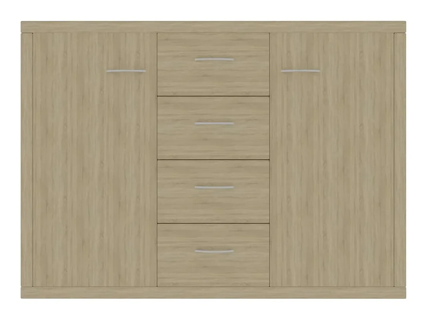 Aparador de madera contrachapada color roble Sonoma 60x30x70 cm ES74563