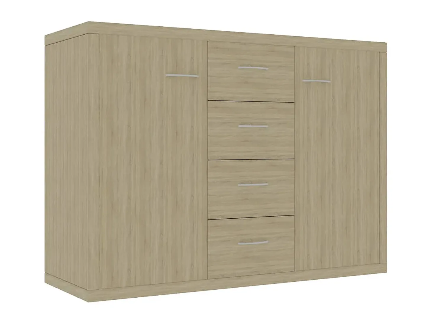Aparador de madera contrachapada color roble Sonoma 60x30x70 cm ES74563