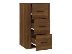 Aparador de madera contrachapada marrón roble 40x33x70 cm ES40282