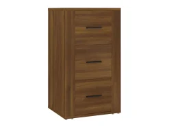 Aparador de madera contrachapada marrón roble 40x33x70 cm ES40282