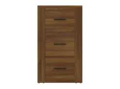 Aparador de madera contrachapada marrón roble 40x33x70 cm ES40282