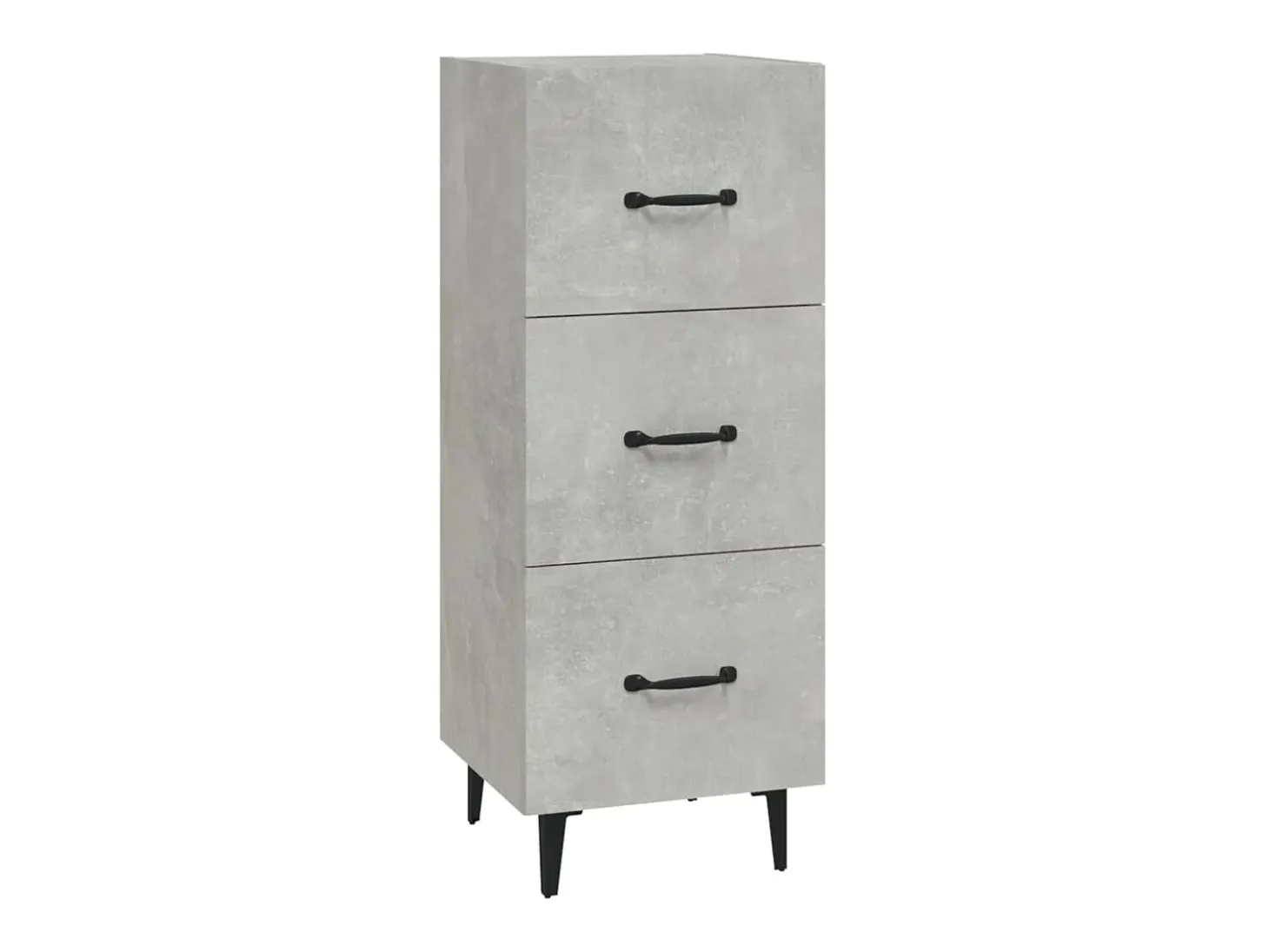 Aparador de madera contrachapada gris hormigón 34,5x34x90 cm ES72121