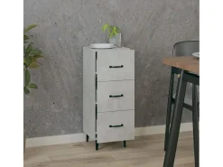 Aparador de madera contrachapada gris hormigón 34,5x34x90 cm ES72121