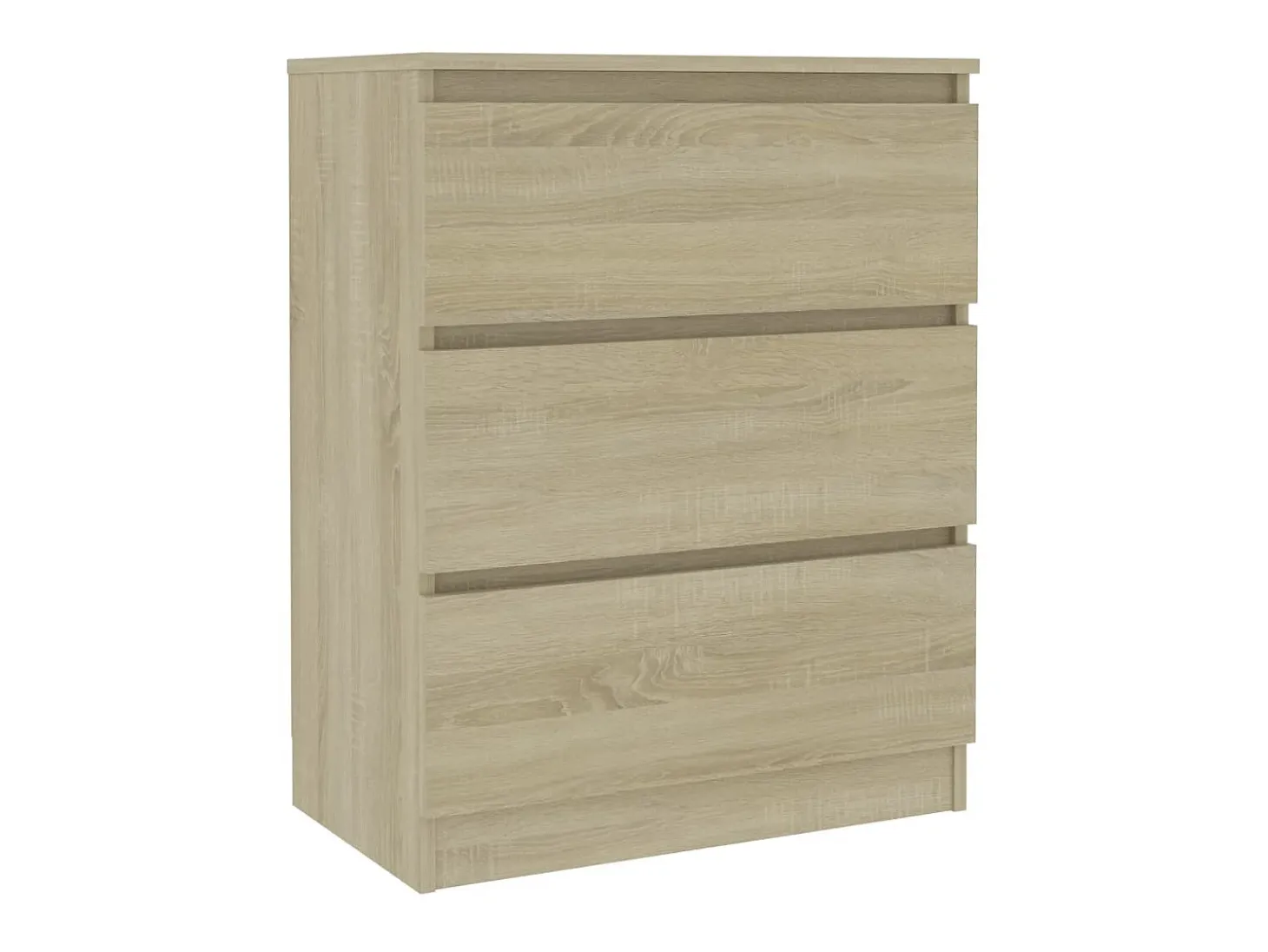 Aparador de madera contrachapada color roble Sonoma 60x35x76 cm ES66096