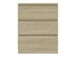 Aparador de madera contrachapada color roble Sonoma 60x35x76 cm ES66096