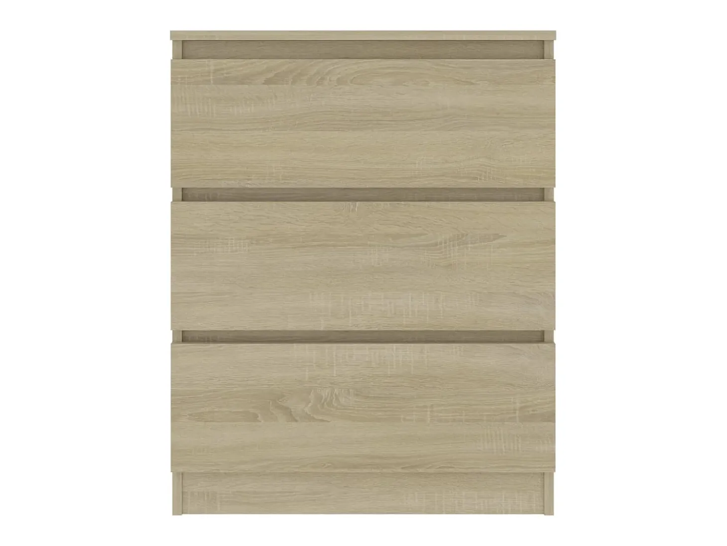 Aparador de madera contrachapada color roble Sonoma 60x35x76 cm ES66096
