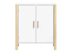 Aparador de madera contrachapada blanco 62x38x70 cm ES43166