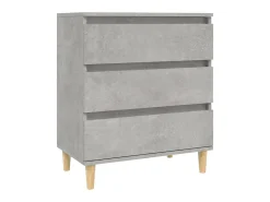 Aparador de madera contrachapada gris hormigón 60x35x70 cm ES57550