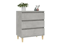 Aparador de madera contrachapada gris hormigón 60x35x70 cm ES57550