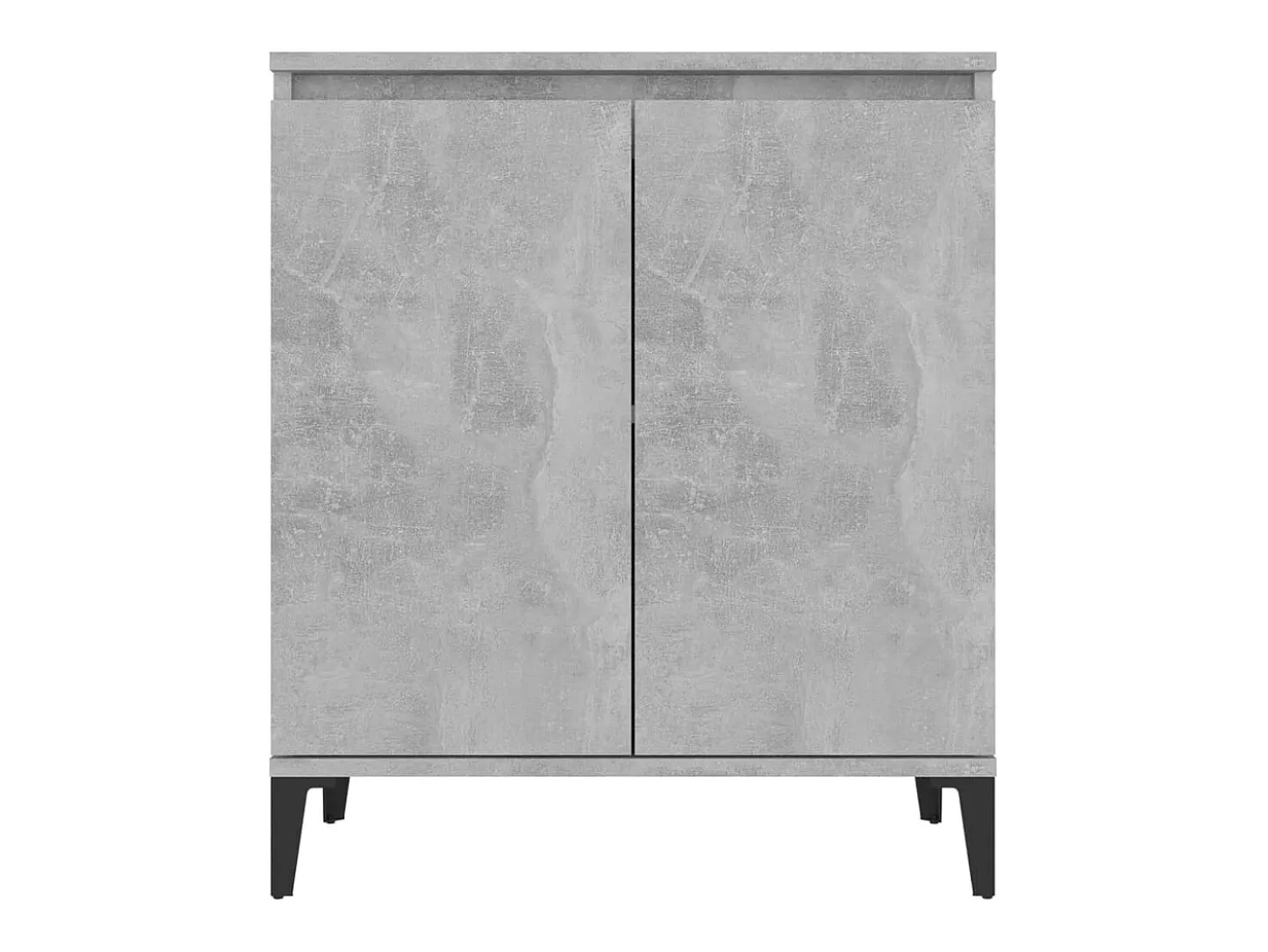 Aparador de madera contrachapada gris hormigón 60x35x70 cm