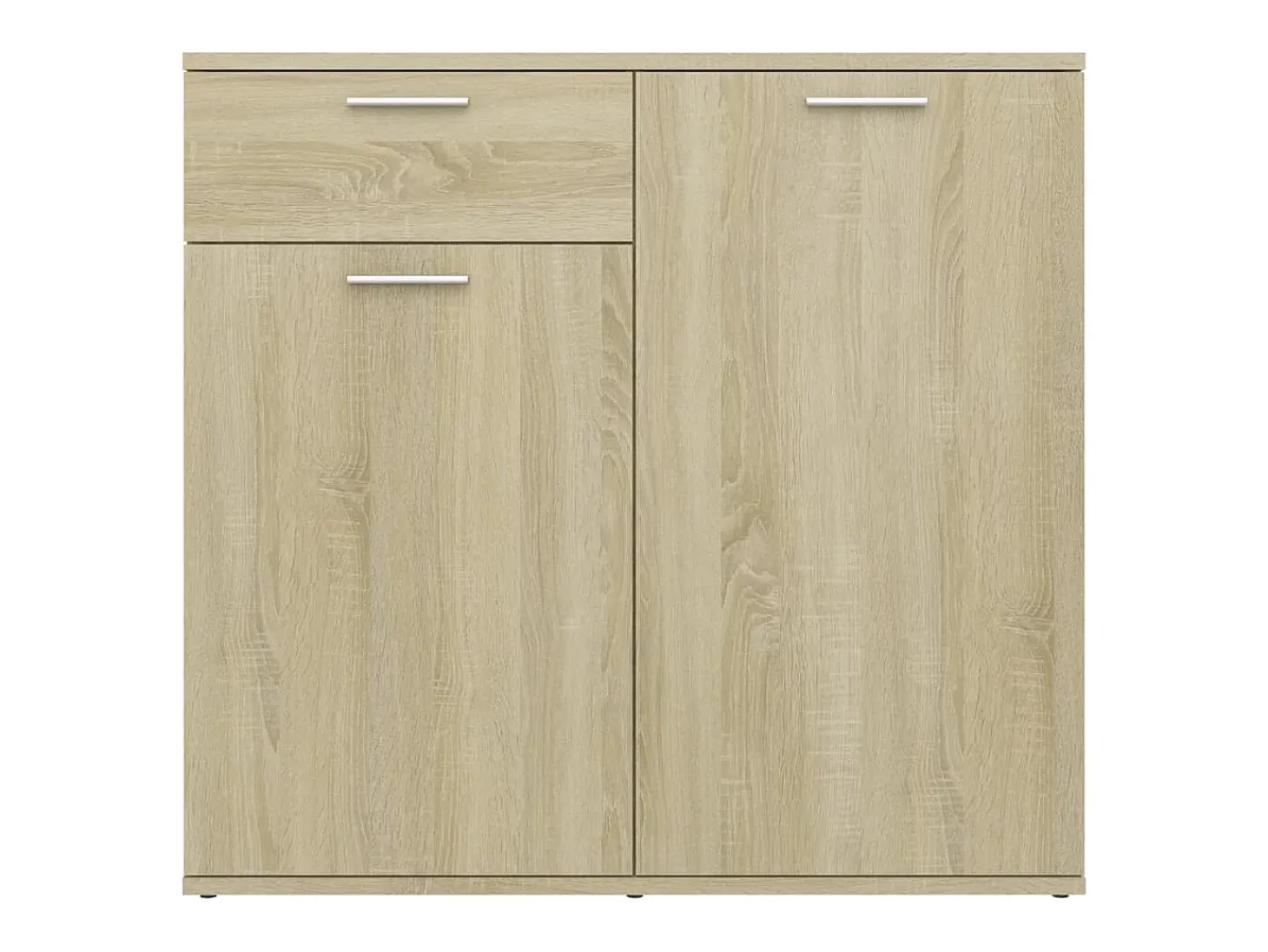 Aparador de madera contrachapada color roble Sonoma 80x36x75 cm
