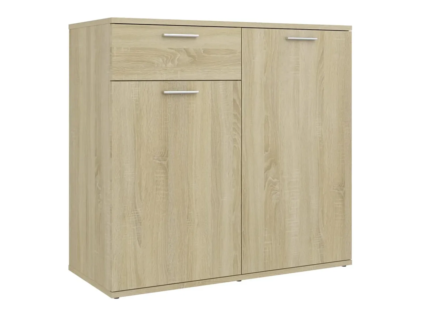 Aparador de madera contrachapada color roble Sonoma 80x36x75 cm