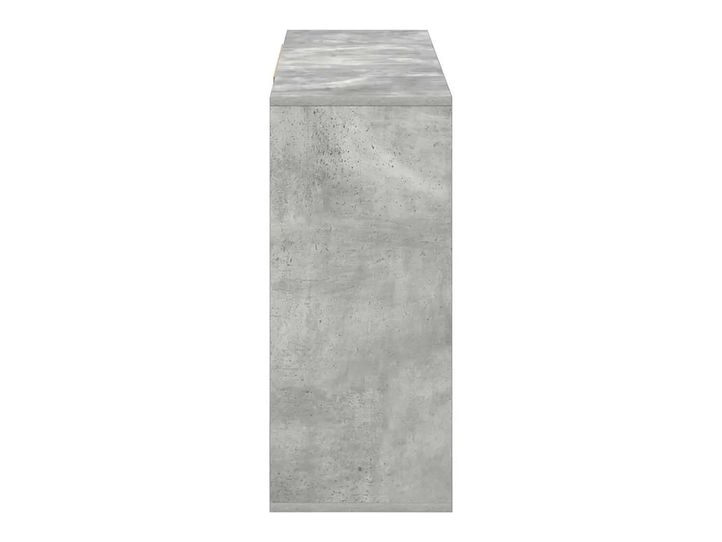 Aparador de madera contrachapada gris hormigón 120x30x75 cm