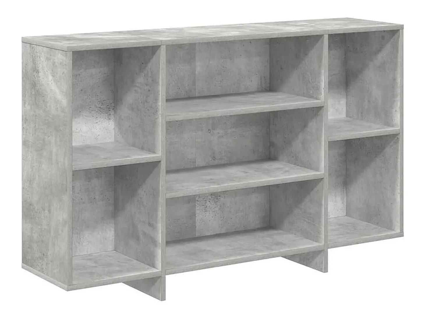 Aparador de madera contrachapada gris hormigón 120x30x75 cm