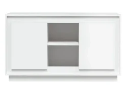 Aparador de madera contrachapada blanco 102x35x60 cm