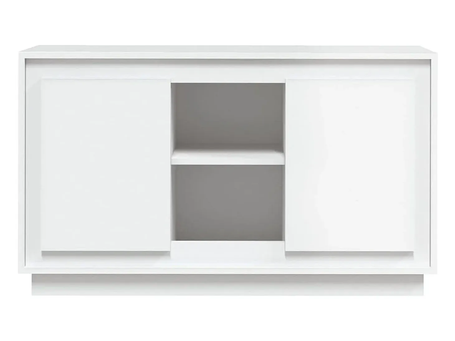 Aparador de madera contrachapada blanco 102x35x60 cm