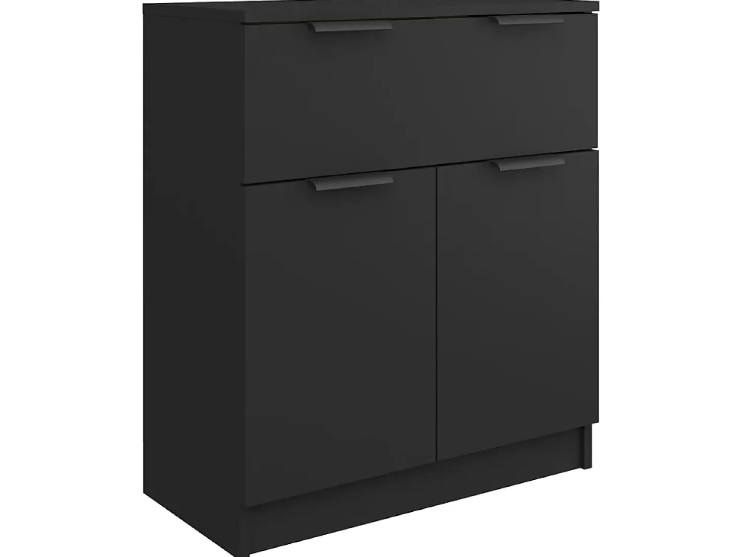 Aparador de madera contrachapada negro 60x30x70 cm ES34059
