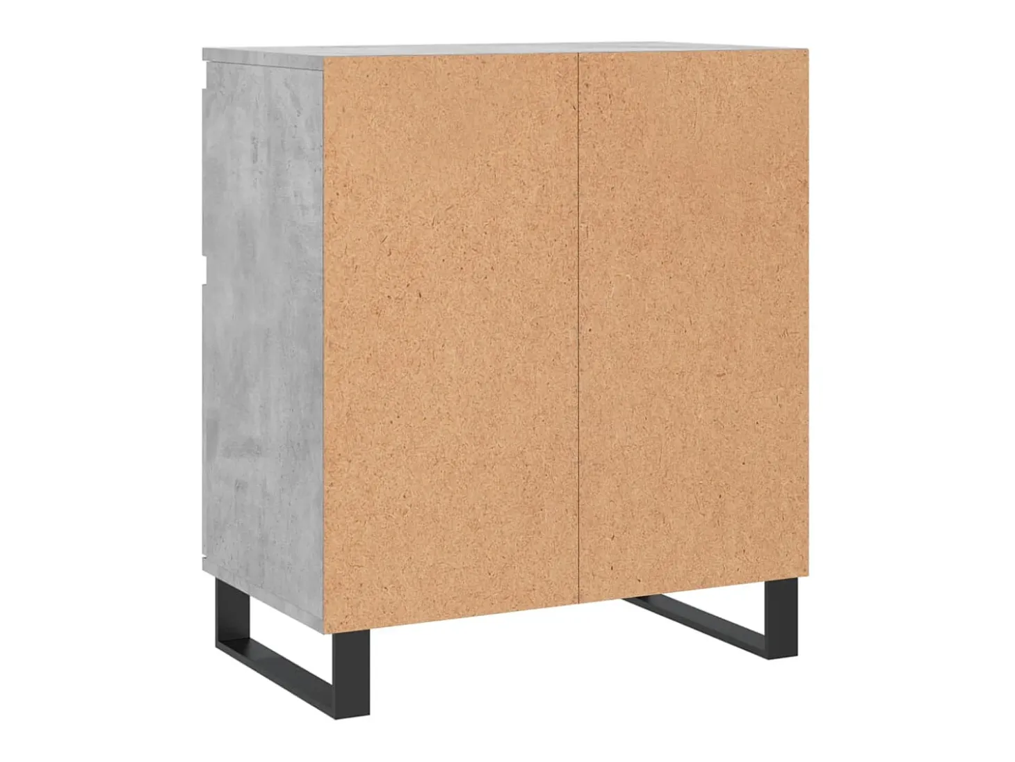 Aparador de madera contrachapada gris hormigón 60x35x70 cm