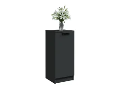 Aparador de madera contrachapada negro 30x30x70 cm ES86198