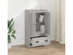 Aparador de madera contrachapada gris Sonoma 60x35,5x103,5 cm ES45892
