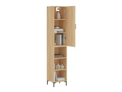 Aparador de madera contrachapada roble Sonoma 34,5x34x180 cm ES54872