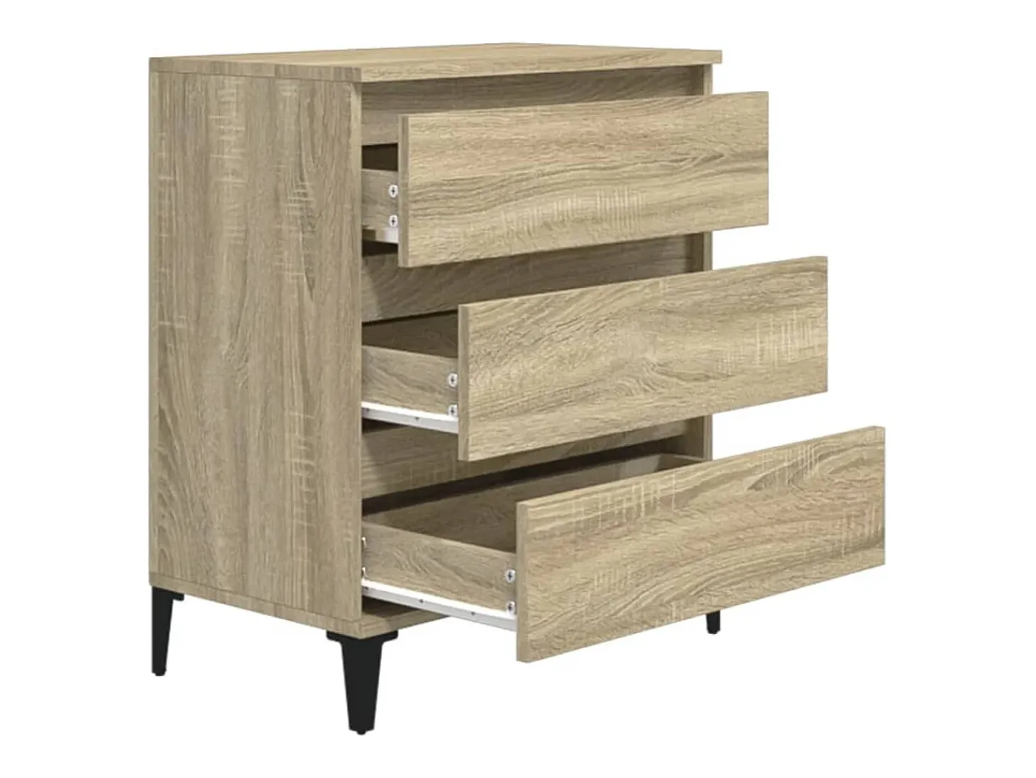 Aparador de madera contrachapada roble Sonoma 60x35x70 cm