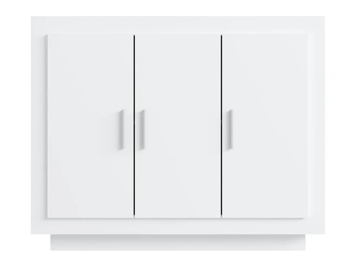 Aparador de madera contrachapada blanco 92x35x75 cm ES56372